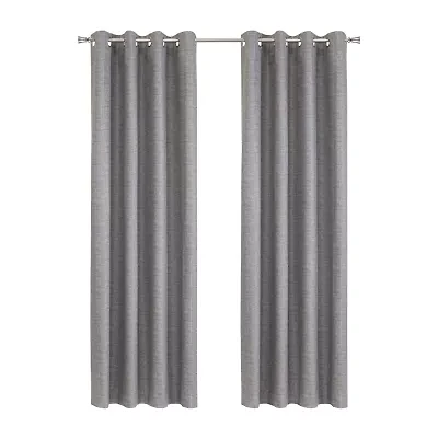 Thermaplus Mason Grommet Top 100% Blackout Single Curtain Panel