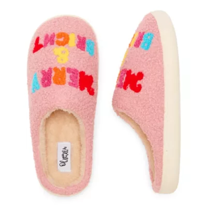 Olivia Miller Holly Jolly Holiday Womens Slip-On Slippers