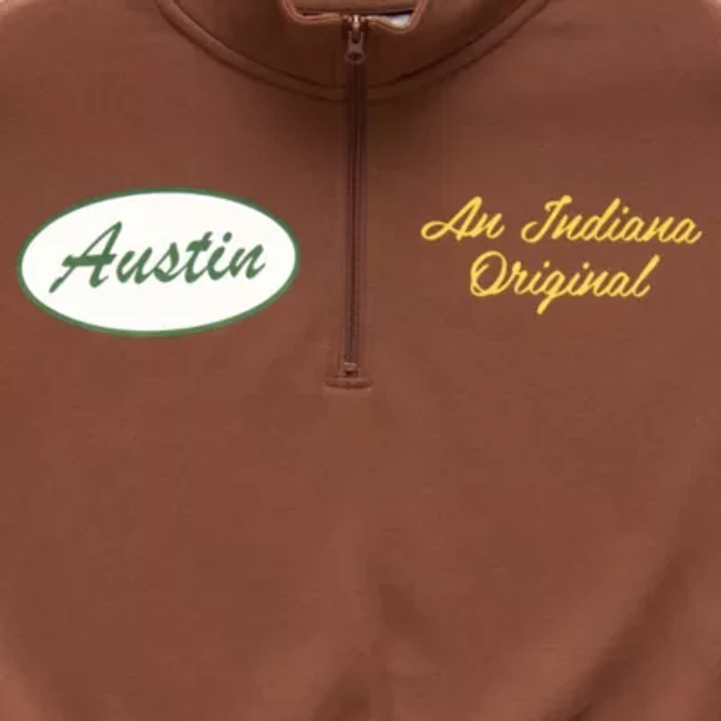 Womens High Neck Long Sleeve Stranger Things Juniors Quarter-Zip Pullover