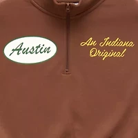Womens High Neck Long Sleeve Stranger Things Juniors Quarter-Zip Pullover