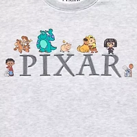 Disney Pixar Oversized Womens Crew Neck Long Sleeve Juniors Sweatshirt