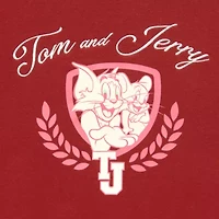 Womens Juniors Crew Neck Long Sleeve Breathable Tom and Jerry Sweatshirt