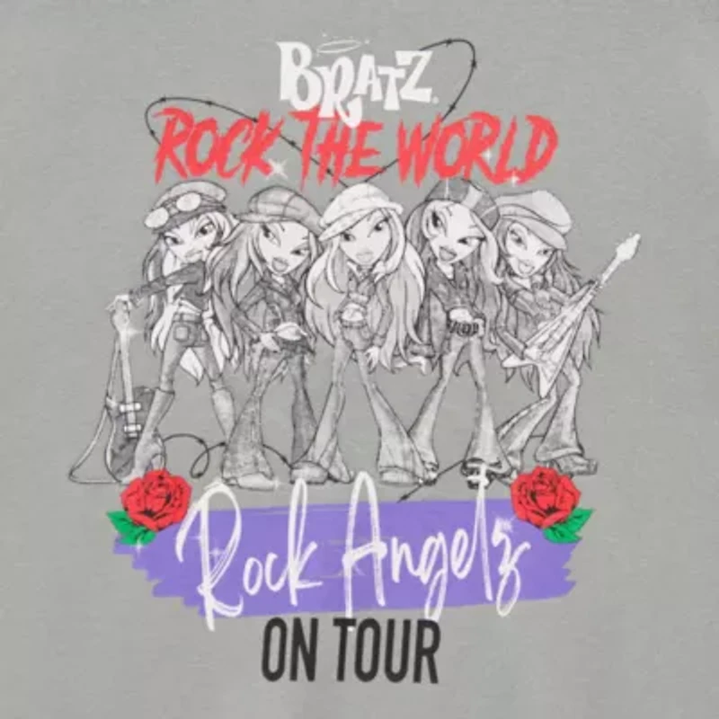 Bratz Embroidered Sweatshirt Womens Juniors Crew Neck Long Sleeve Breathable Dolls