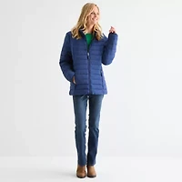 St. John's Bay Womens Heavyweight Petite Puffer Jacket