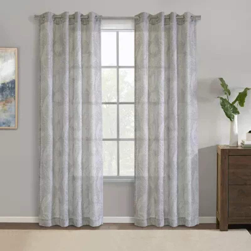 Eleanor Grommet Top Light-Filtering Single Curtain Panel