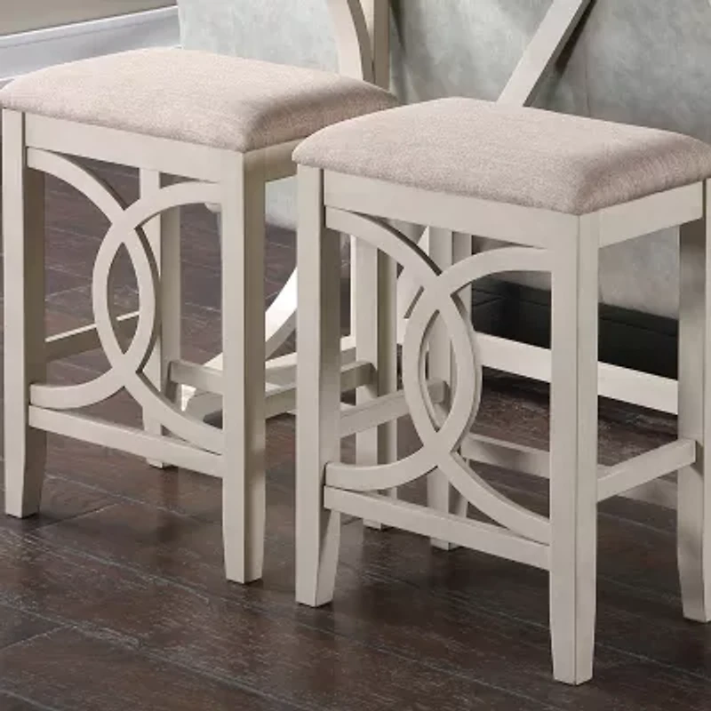 Bella 2-pc. Counter Height Upholstered Bar Stool