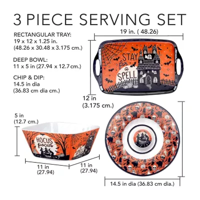 Certified International Hocus Pocus 3-pc. Serving Set