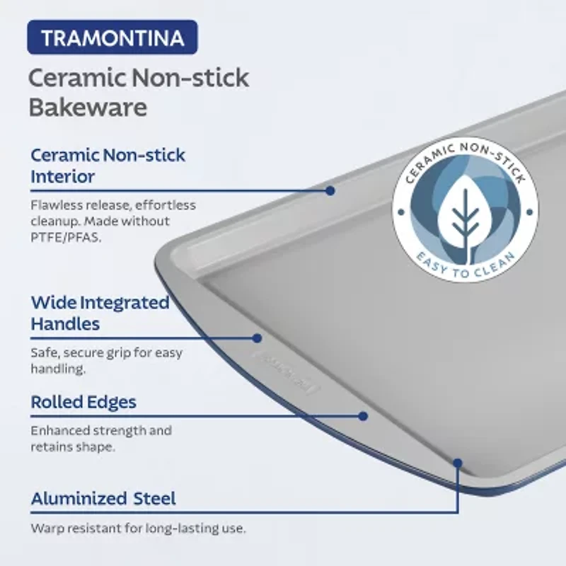 Tramontina Rise 3-pc. Cookie Sheet and Cooling Rack Set