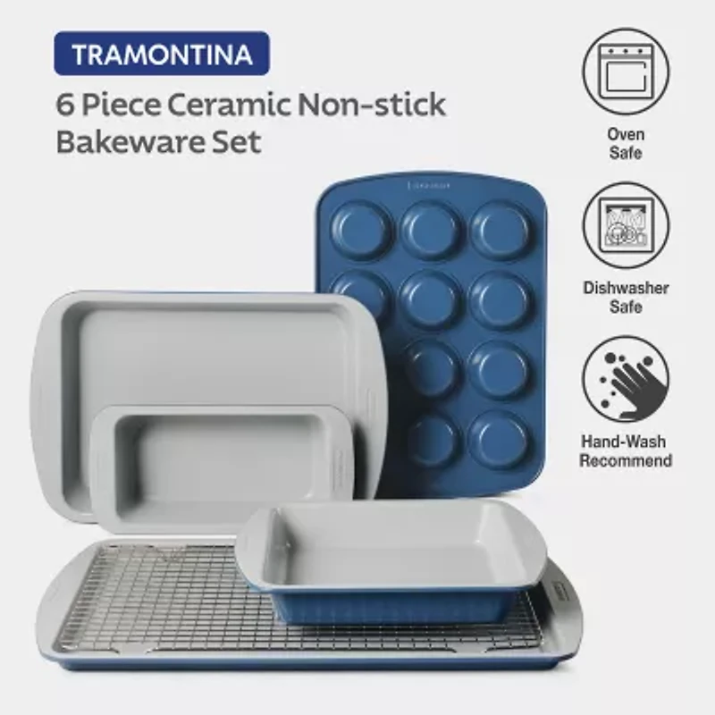 Tramontina Rise 6-pc. Cookie Sheet and Cooling Rack Set