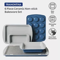 Tramontina Rise 6-pc. Cookie Sheet and Cooling Rack Set