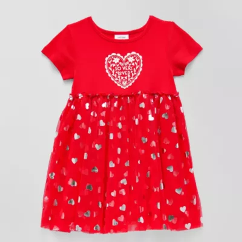 Okie Dokie Toddler & Little Girls Short Sleeve Tutu Dress