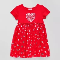 Okie Dokie Toddler & Little Girls Short Sleeve Tutu Dress