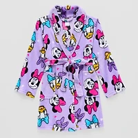 Disney Collection Little & Big Kid Girls Knee Length Long Sleeve Minnie Mouse Robe