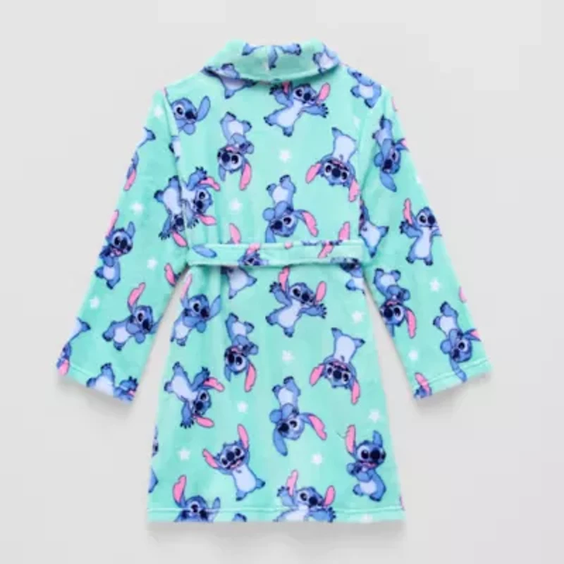 Disney Collection Little & Big Kid Girls Knee Length Long Sleeve Lilo Stitch Robe