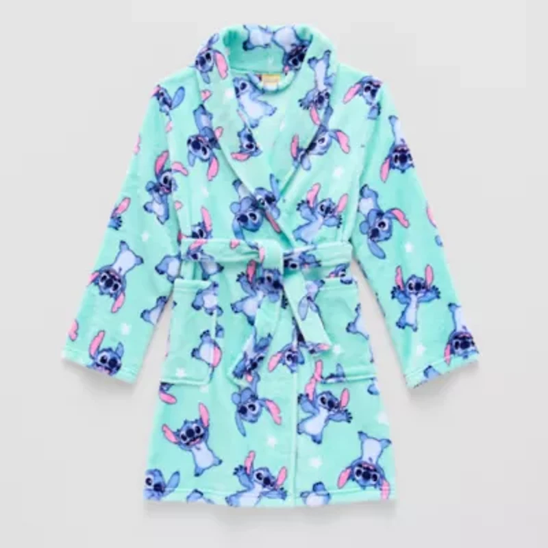Disney Collection Little & Big Kid Girls Knee Length Long Sleeve Lilo Stitch Robe