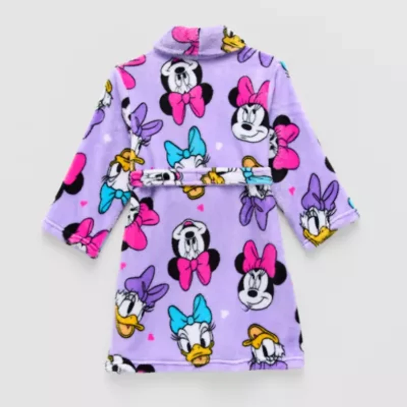 Disney Collection Toddler Girls Knee Length Long Sleeve Minnie Mouse Robe