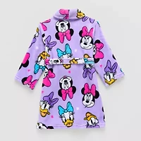 Disney Collection Toddler Girls Knee Length Long Sleeve Minnie Mouse Robe