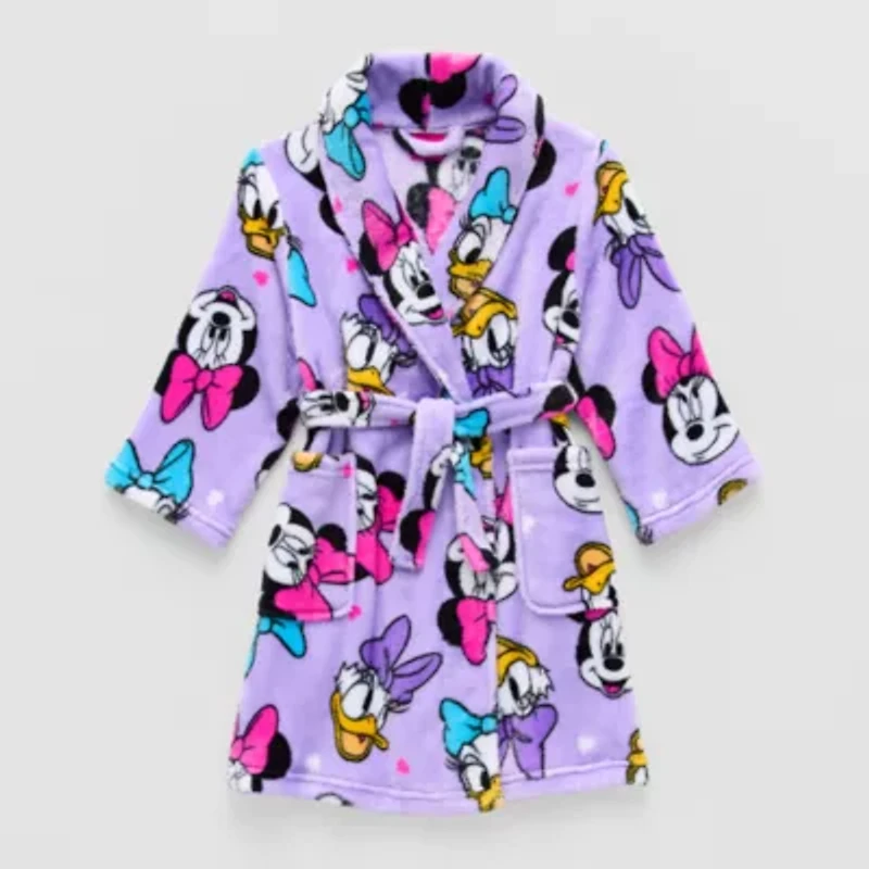 Disney Collection Toddler Girls Knee Length Long Sleeve Minnie Mouse Robe