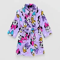 Disney Collection Toddler Girls Knee Length Long Sleeve Minnie Mouse Robe