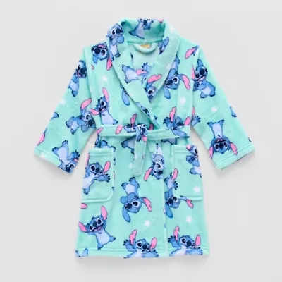 Disney Collection Toddler Girls Knee Length Long Sleeve Lilo & Stitch Robe