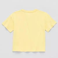 Thereabouts Little & Big Kid Girls Crew Neck Short Sleeve Boxy Fit Graphic T-Shirt