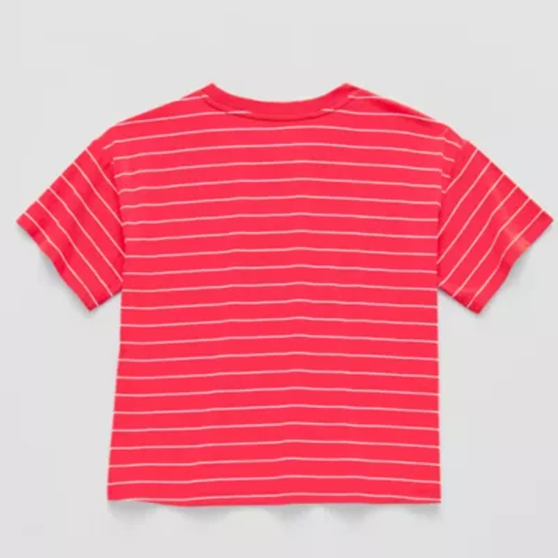 Thereabouts Little & Big Kid Girls Crew Neck Short Sleeve Boxy Fit Graphic T-Shirt