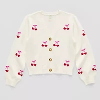 Thereabouts Little & Big Kid Girls Long Sleeve Button Cardigan