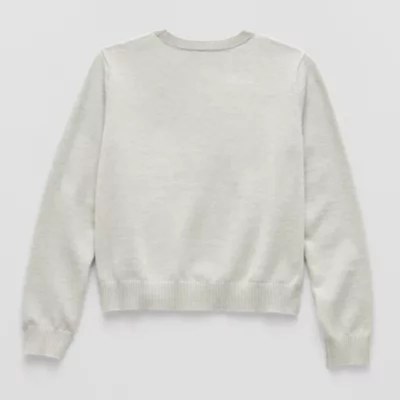 Thereabouts Little & Big Kid Girls Round Neck Long Sleeve Pullover Sweater