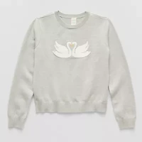 Thereabouts Little & Big Kid Girls Round Neck Long Sleeve Pullover Sweater