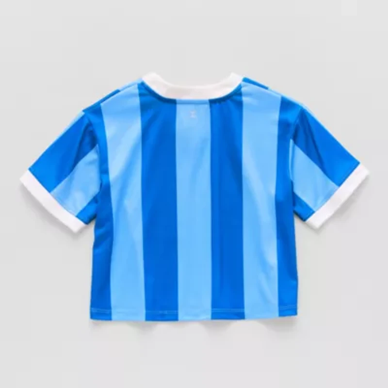 Xersion Little & Big Kid Girls V Neck Short Sleeve Moisture Wicking Quick Dry Jersey