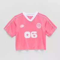 Xersion Big Kid Girls V Neck Short Sleeve Moisture Wicking Quick Dry Jersey