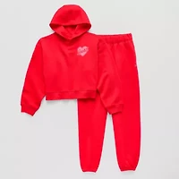 Xersion Fleece Little & Big Kid Girls 2-pc. Pant Set