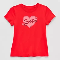 Xersion Little & Big Kid Girls Crew Neck Short Sleeve Regular Fit Graphic T-Shirt