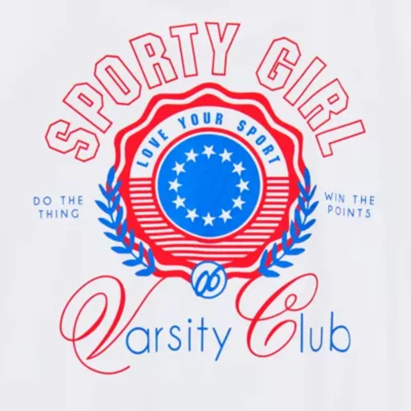 Xersion Little & Big Kid Girls Crew Neck Short Sleeve Regular Fit Graphic T-Shirt