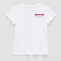 Xersion Little & Big Kid Girls Crew Neck Short Sleeve Regular Fit Graphic T-Shirt