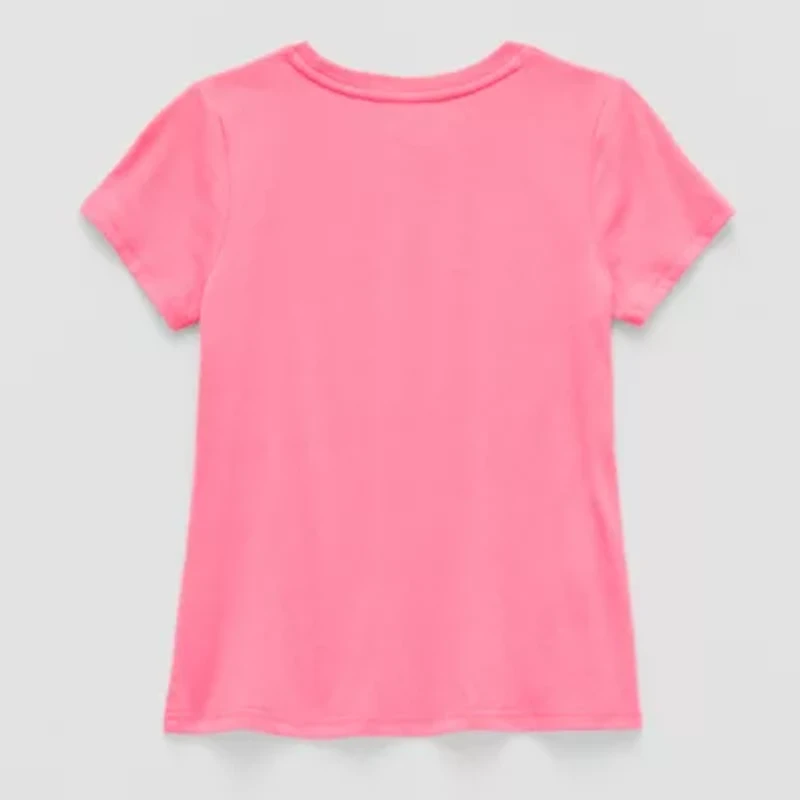 Xersion Little & Big Kid Girls Crew Neck Short Sleeve Regular Fit Graphic T-Shirt