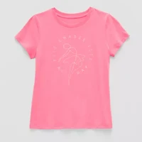 Xersion Little & Big Kid Girls Crew Neck Short Sleeve Regular Fit Graphic T-Shirt