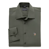 U.S. Polo Assn. Mens Slim Fit Stretch Fabric Long Sleeve Dress Shirt