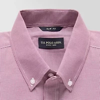 U.S. Polo Assn. Mens Slim Fit Stretch Fabric Long Sleeve Dress Shirt