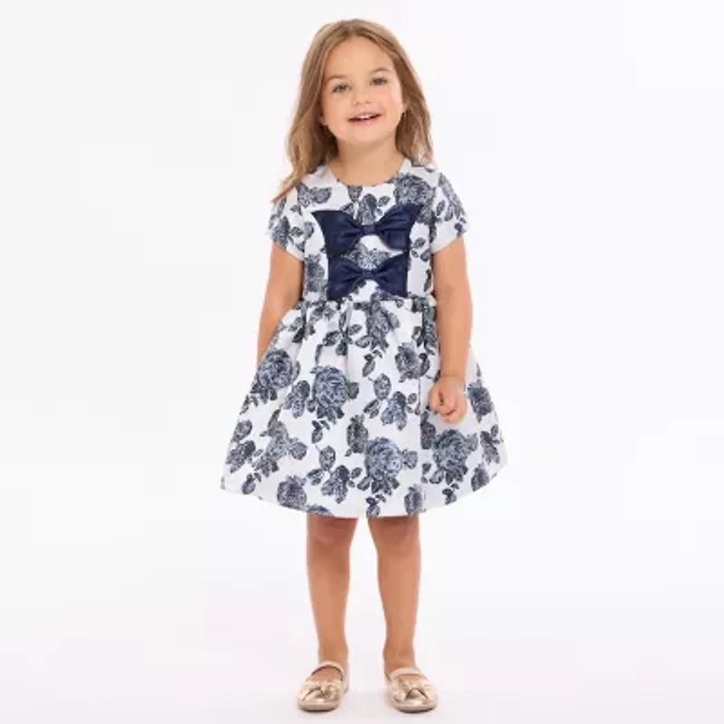 Bonnie Jean Toddler Girls Short Sleeve Cap Fit + Flare Dress