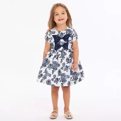 Bonnie Jean Toddler Girls Short Sleeve Cap Fit + Flare Dress