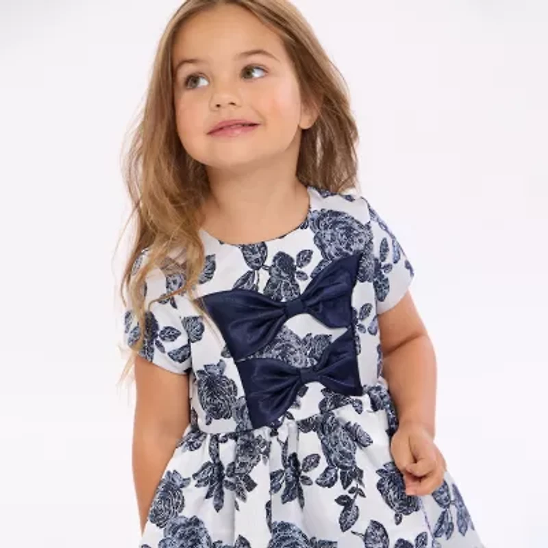 Bonnie Jean Toddler Girls Short Sleeve Cap Fit + Flare Dress