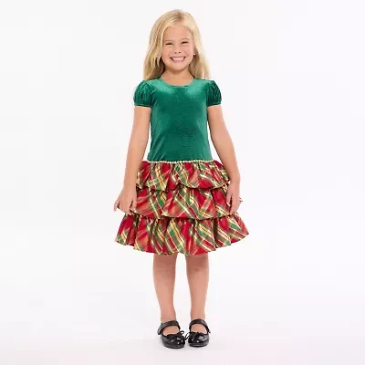 Bonnie Jean Little Girls Short Sleeve Fit + Flare Dress