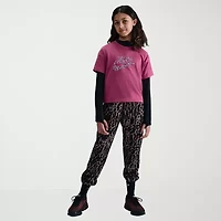 Nike Big Kid Girls Crew Neck Short Sleeve Boxy Fit Graphic T-Shirt
