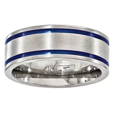 Mens 8MM Titanium Wedding Band