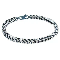 Mens Stainless Steel 8 1/2 Inch Solid Wheat Chain Bracelet