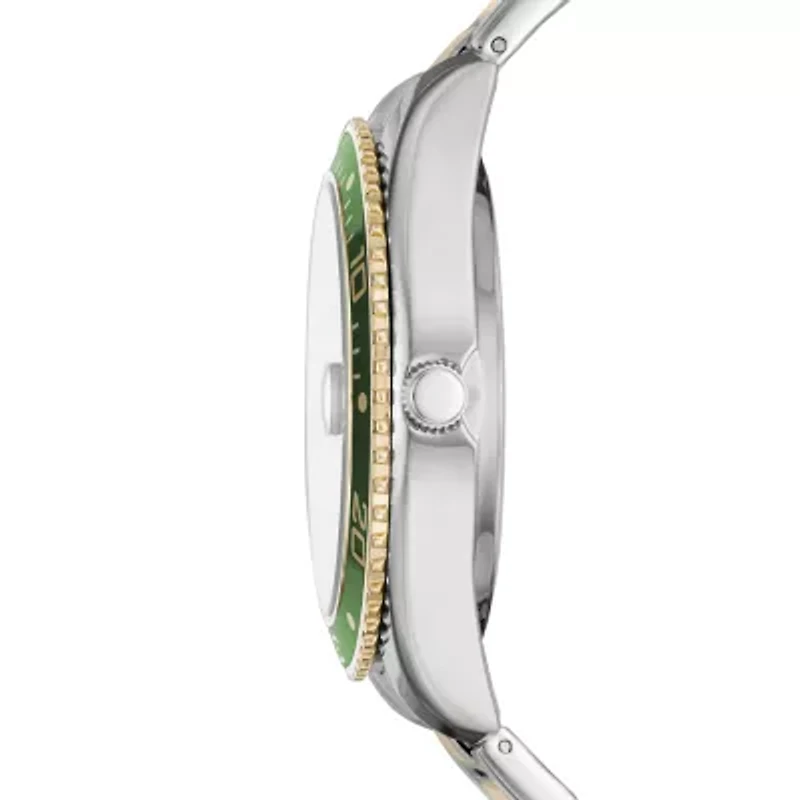 Relic By Fossil Taran Mens Two Tone Stainless Steel Bracelet Watch Zr12612