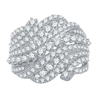 (H-I / I1) Womens 2MM 2 CT. T.W. Lab Grown White Diamond 10K Gold Band