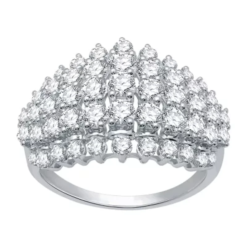 Womens 2 CT. T.W. Natural White Diamond 10K Gold Cocktail Ring