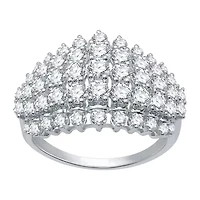 Womens 2 CT. T.W. Natural White Diamond 10K Gold Cocktail Ring